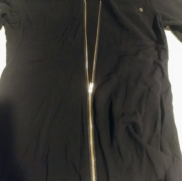 Guess black zippered t-shirt sz M - Picture 5 of 5